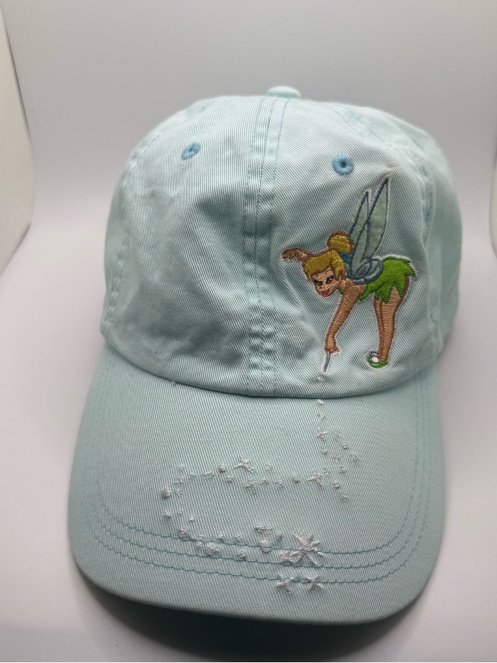 Mint Green Tinker Bell Embroidered Baseball Cap NWOT peter pan Disney - Picture 6 of 6